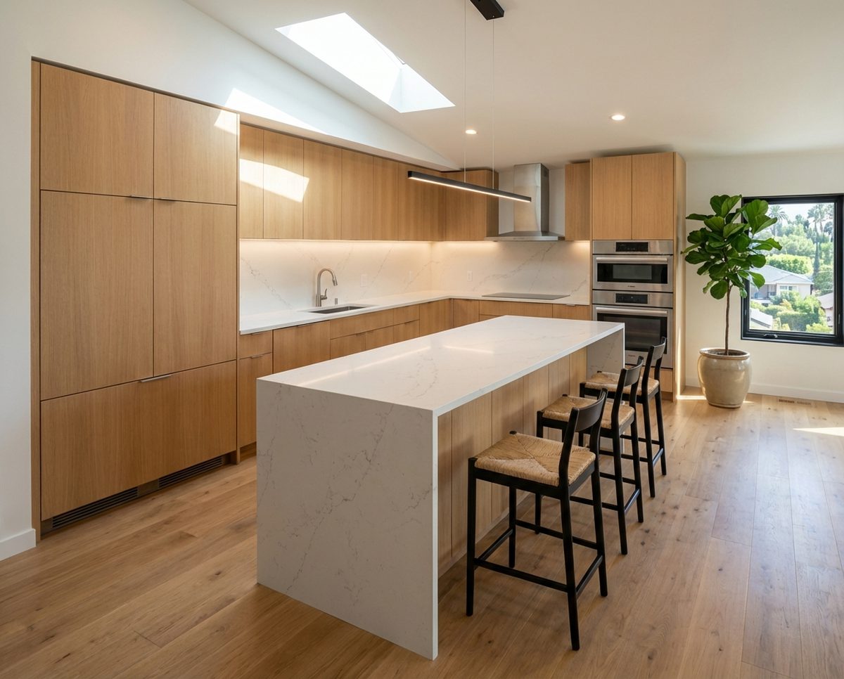 Altadena Residence kitchen, rendering