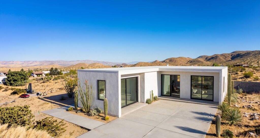 Borrego Springs residence, a 4C SAFE installation, desert exterior